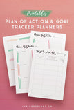 Plan of Action and Goal Tracker Planner Printables