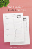 Project Planner Printables in Black and White