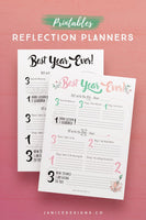 Reflection Planner Printables