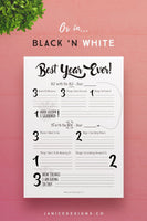 Reflection Planner Printable in Black and White