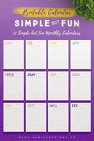 Undated Calendar: Simple But Fun