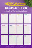 Undated Calendar: Simple But Fun