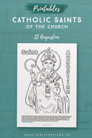 CS: Saint Augustine Coloring Page
