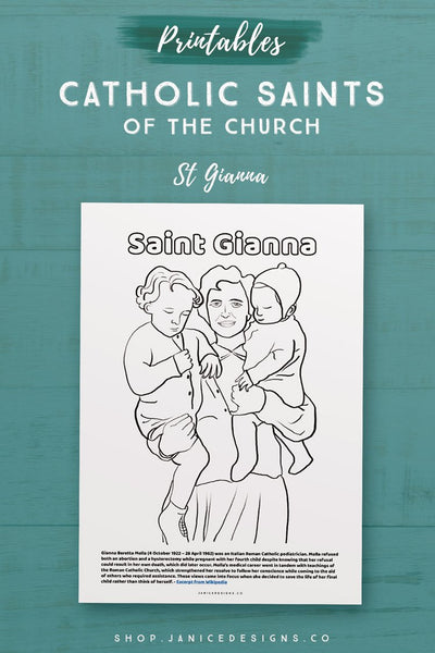 CS: Saint Gianna Coloring Page
