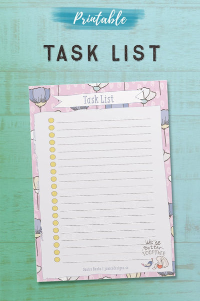 Task List Organize Printable Task List Printable*