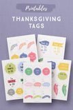 Cheerful Thanksgiving Gift Tags