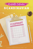 Undated Calendar: Scandinavian Design