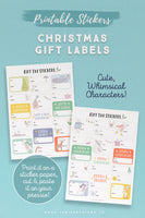 MPCP: Whimsical Christmas Gift Labels Stickers (36 Stickers)